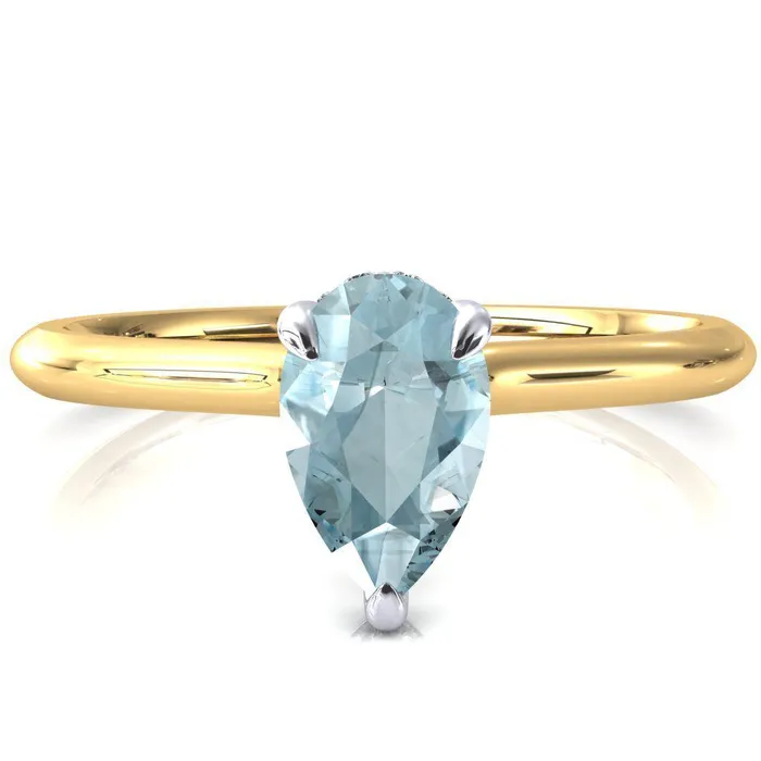 Fire Brilliance Rings Secret Pear Aqua Blue Spinel 3 Prong Floating Halo Engagement Ring Fire Brilliance Rings Secret Pear Aqua Blue Spinel 3 Prong Floating Halo Engagement Ring