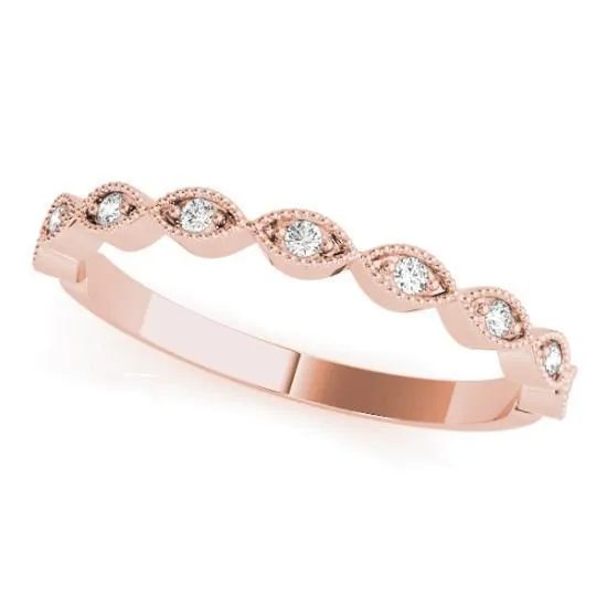 Fire Brilliance Rings Stackables 12 Eternity TriTone Gold Petite Marquise Milgrain Set 3Band Set Selectables