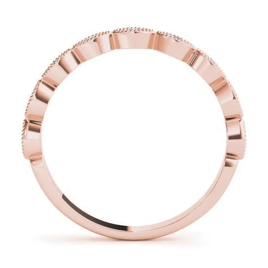 Fire Brilliance Rings Stackables 12 Eternity TriTone Gold Petite Marquise Milgrain Set 3Band Set Selectables