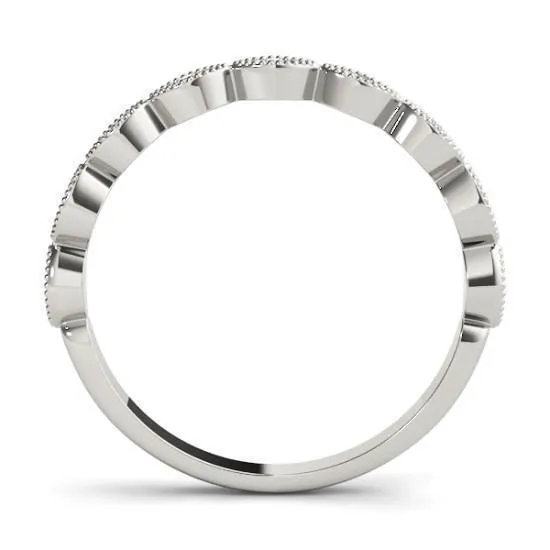 Fire Brilliance Rings Stackables 12 Eternity TriTone Gold Petite Marquise Milgrain Set 3Band Set Selectables