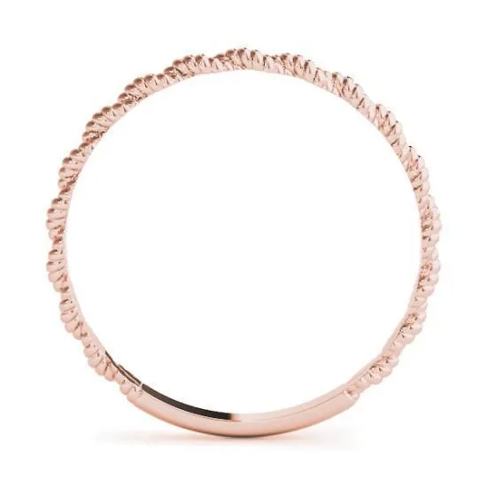 Fire Brilliance Rings Stackables 34 Eternity TriTone Gold Beaded Rope 3Band Set Selectables