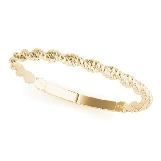 Fire Brilliance Rings Stackables 34 Eternity TriTone Gold Beaded Rope 3Band Set Selectables