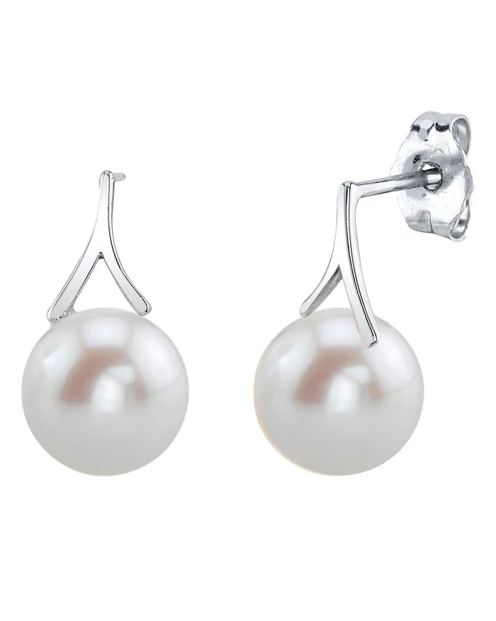 Freshwater Pearl Wren Dangle Earrings spt Earrings