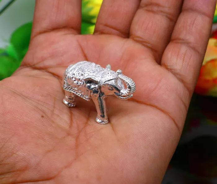 Fully solid 925 Sterling silver Elephant statue figurine sculpture best gifting or puja article figurine for wealth and prosperity art608 TRIBAL ORNAMENTS Necklaces Fully solid 925 Sterling silver Elephant statue figurine sculpture best gifting or puja article figurine for wealth and prosperity art608 TRIBAL ORNAMENTS Necklaces