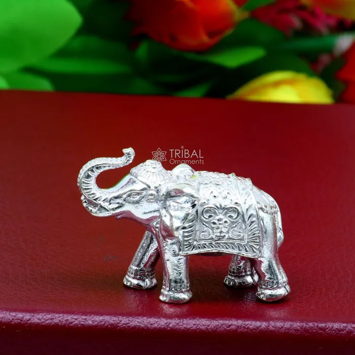 Fully solid 925 Sterling silver Elephant statue figurine sculpture best gifting or puja article figurine for wealth and prosperity art608 TRIBAL ORNAMENTS Necklaces Fully solid 925 Sterling silver Elephant statue figurine sculpture best gifting or puja article figurine for wealth and prosperity art608 TRIBAL ORNAMENTS Necklaces