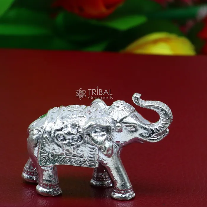 Fully solid 925 Sterling silver Elephant statue figurine sculpture best gifting or puja article figurine for wealth and prosperity art608 TRIBAL ORNAMENTS Necklaces Fully solid 925 Sterling silver Elephant statue figurine sculpture best gifting or puja article figurine for wealth and prosperity art608 TRIBAL ORNAMENTS Necklaces