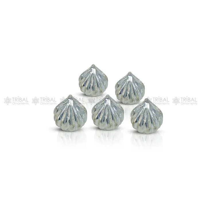 Ganesha Modak prasadam sterling Silver for Puja Offering Sweet Prasad for Lord Ganesha Pooja Item art793 TRIBAL ORNAMENTS Necklaces