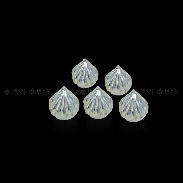 Ganesha Modak prasadam sterling Silver for Puja Offering Sweet Prasad for Lord Ganesha Pooja Item art793 TRIBAL ORNAMENTS Necklaces