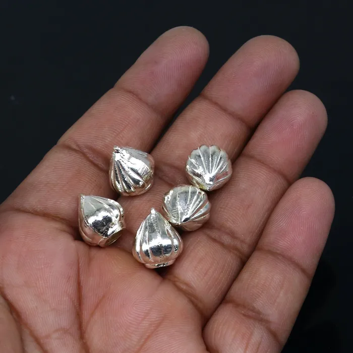 Ganesha Modak prasadam sterling Silver for Puja Offering Sweet Prasad for Lord Ganesha Pooja Item art793 TRIBAL ORNAMENTS Necklaces