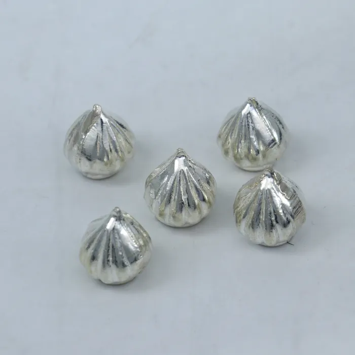 Ganesha Modak prasadam sterling Silver for Puja Offering Sweet Prasad for Lord Ganesha Pooja Item art793 TRIBAL ORNAMENTS Necklaces