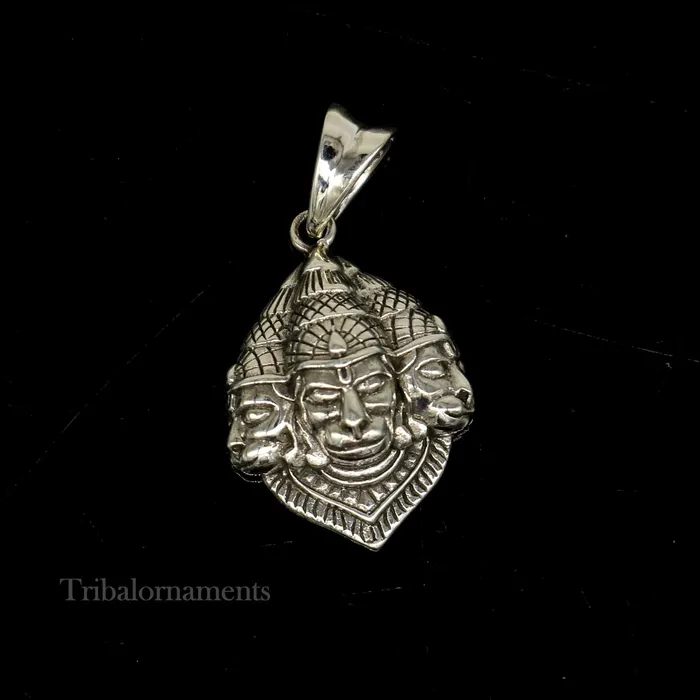 God hanuman pendant 925 sterling silver handmade god idol teen mukhi or three face hanuman pendant amazing pendant gifting jewelry ssp994 TRIBAL ORNAMENTS Necklaces God hanuman pendant 925 sterling silver handmade god idol teen mukhi or three face hanuman pendant amazing pendant gifting jewelry ssp994 TRIBAL ORNAMENTS Necklaces