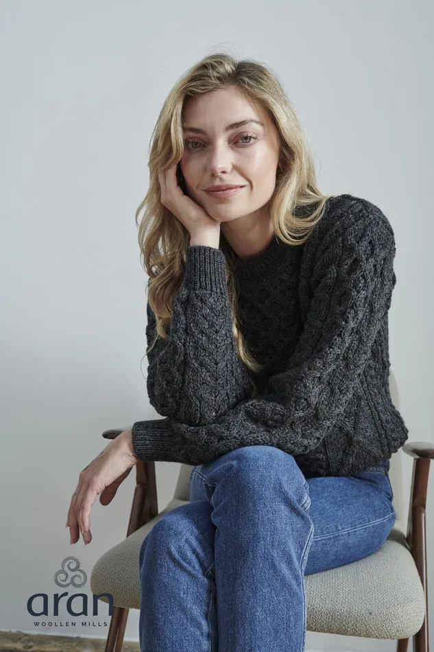 Heritage Aran Wool Sweater Aran Woollen Mills Earrings