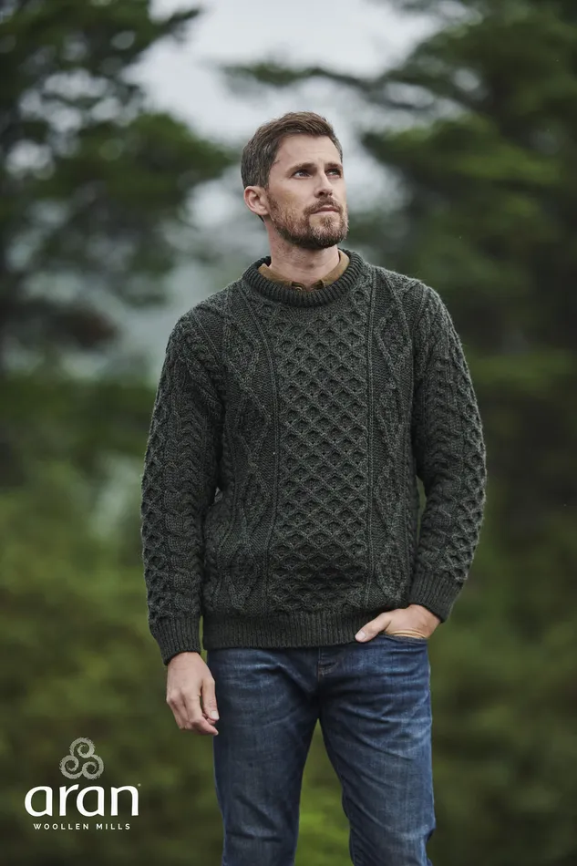 Heritage Aran Wool Sweater Aran Woollen Mills Earrings