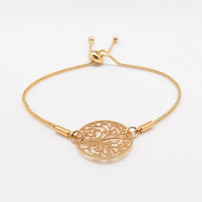 Jewelvers Bracelets 18K GoldFilled Tree Charm Bracelet