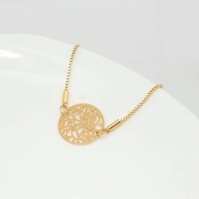 Jewelvers Bracelets 18K GoldFilled Tree Charm Bracelet Jewelvers Bracelets 18K GoldFilled Tree Charm Bracelet