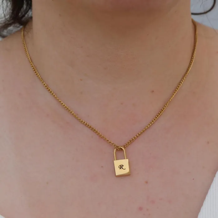 Jewelvers Custom Necklace Personalized Lock Necklace Engraved Necklace Initial Necklace Padlock Necklace Necklaces Jewelvers Custom Necklace Personalized Lock Necklace Engraved Necklace Initial Necklace Padlock Necklace Necklaces