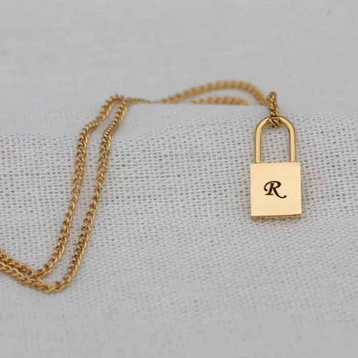 Jewelvers Custom Necklace Personalized Lock Necklace Engraved Necklace Initial Necklace Padlock Necklace Necklaces Jewelvers Custom Necklace Personalized Lock Necklace Engraved Necklace Initial Necklace Padlock Necklace Necklaces