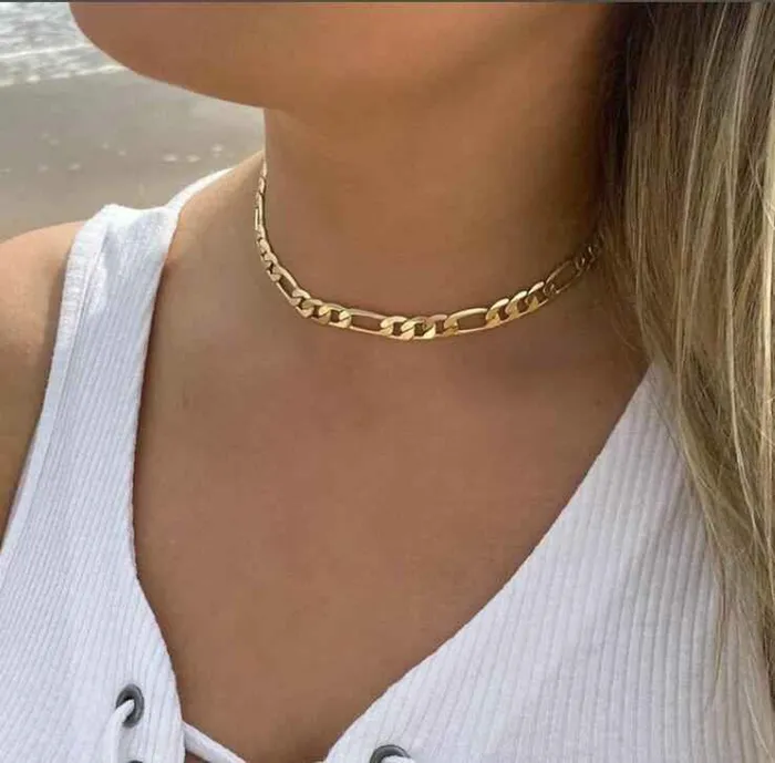 Jewelvers Necklaces 18K GoldFilled Chunky Figaro Necklace