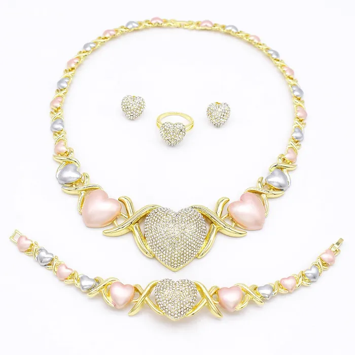 Jewelvers Necklaces XO Heart Necklace Set