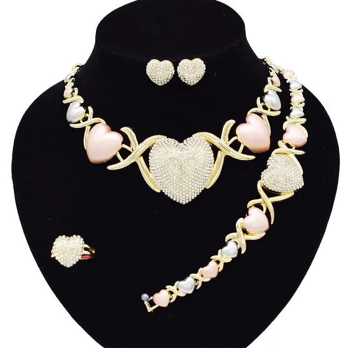 Jewelvers Necklaces XO Heart Necklace Set