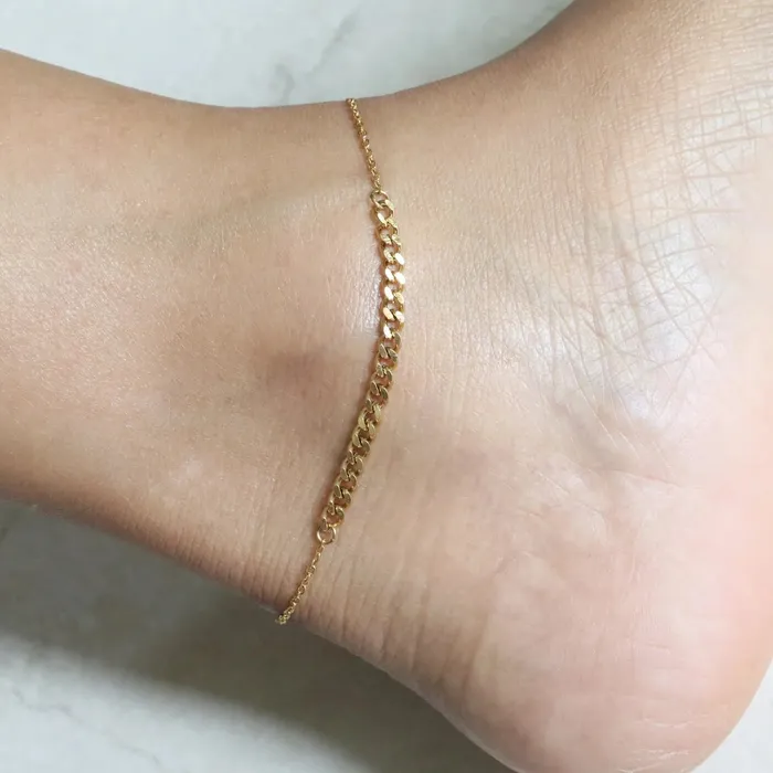 Jewelvers PreStyled Sets 18k GoldFilled Cuban Link Anklet Anklet For Women Gold Anklet Eva Anklet Jewelvers PreStyled Sets 18k GoldFilled Cuban Link Anklet Anklet For Women Gold Anklet Eva Anklet