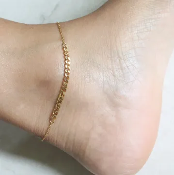 Jewelvers PreStyled Sets 18k GoldFilled Cuban Link Anklet Anklet For Women Gold Anklet Eva Anklet