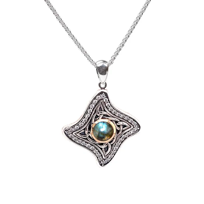 Keith Jack Necklaces Silver 10K Gold Celestial Star Pendant