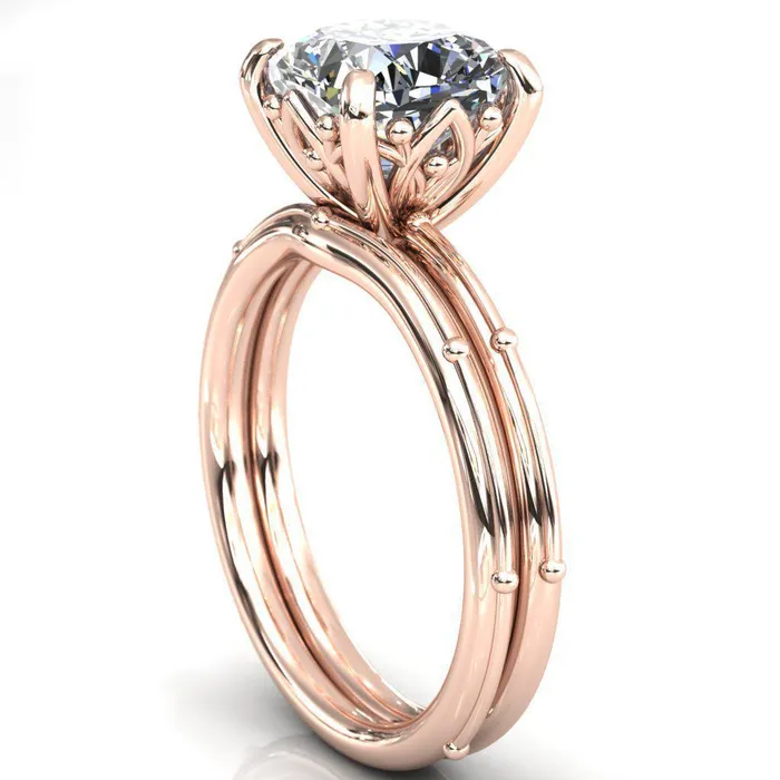 Klee Cushion Center Stone Summer Lily Engagement Ring Fire Brilliance Rings