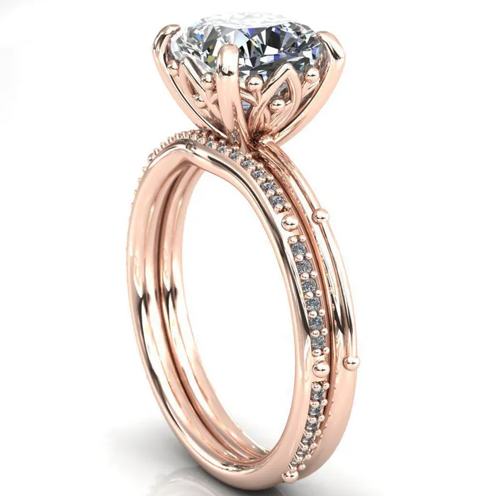 Klee Cushion Center Stone Summer Lily Engagement Ring Fire Brilliance Rings
