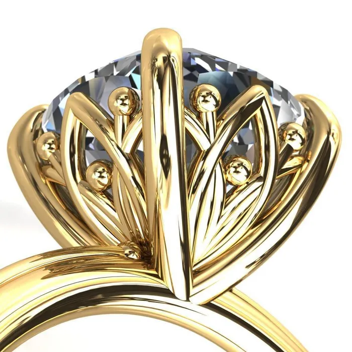 Klee Cushion Center Stone Summer Lily Engagement Ring Fire Brilliance Rings