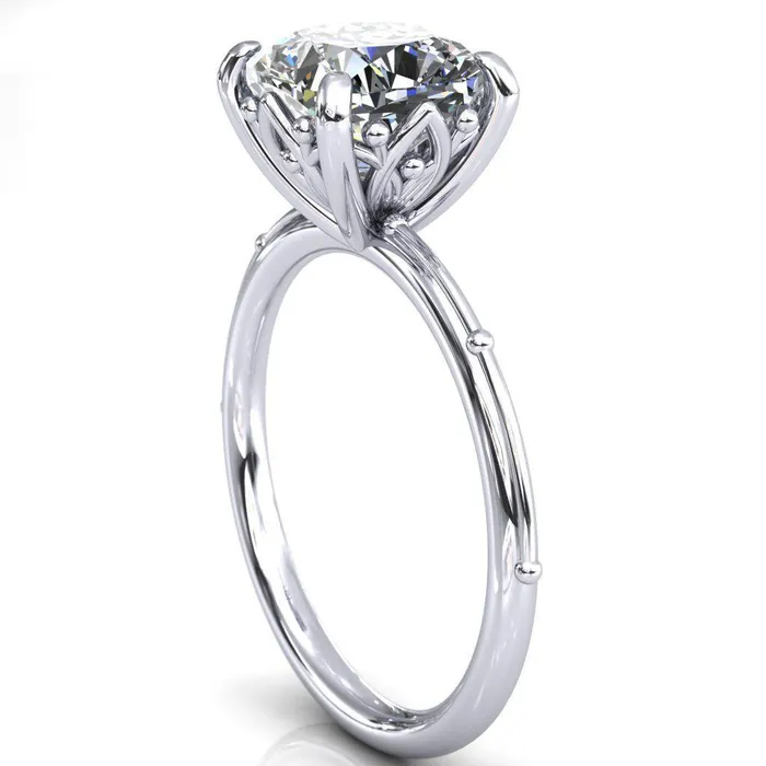 Klee Cushion Center Stone Summer Lily Engagement Ring Fire Brilliance Rings
