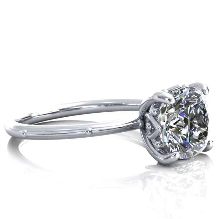 Klee Cushion Center Stone Summer Lily Engagement Ring Fire Brilliance Rings