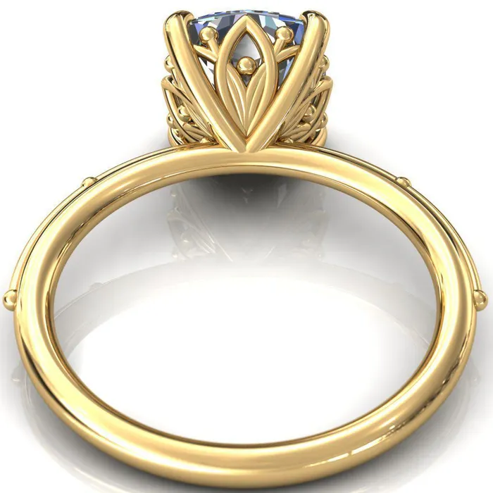 Klee Cushion Center Stone Summer Lily Engagement Ring Fire Brilliance Rings