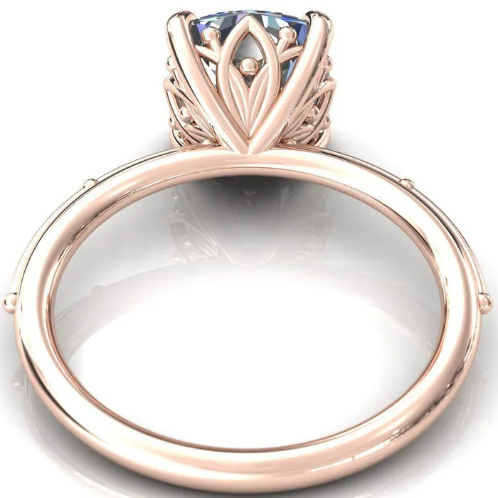 Klee Cushion Center Stone Summer Lily Engagement Ring Fire Brilliance Rings