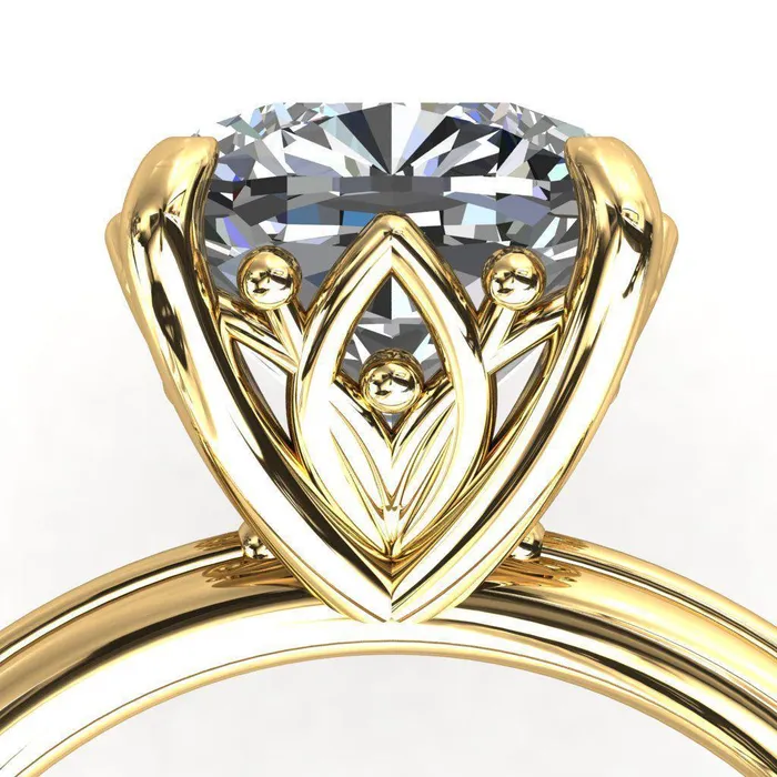 Klee Cushion Center Stone Summer Lily Engagement Ring Fire Brilliance Rings