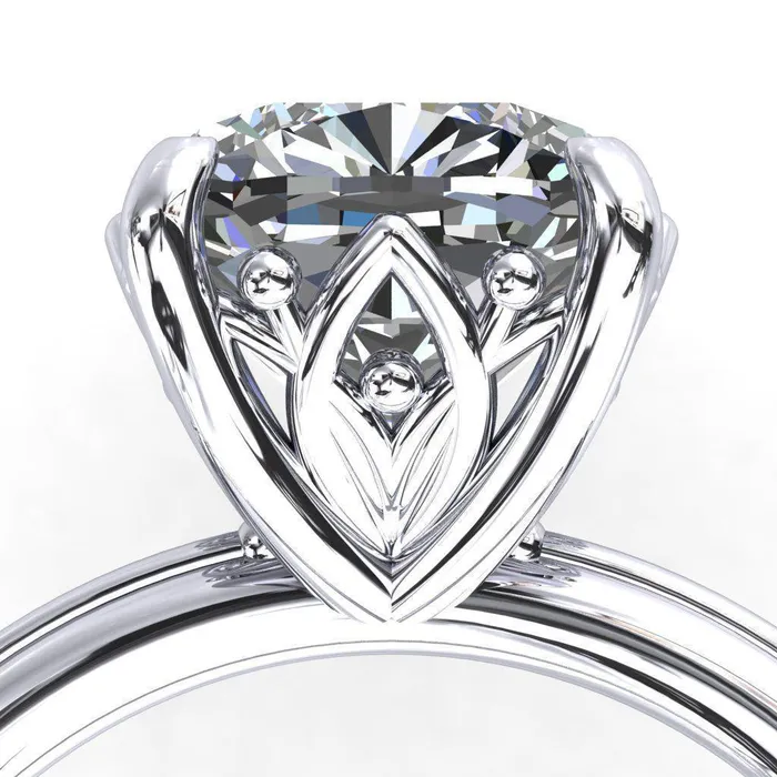 Klee Cushion Center Stone Summer Lily Engagement Ring Fire Brilliance Rings