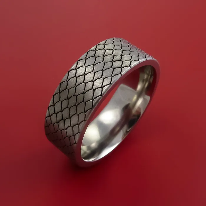Lashbrook Rings Titanium Ring with Custom Dragon LaserEtched Pattern Inlay Custom Made Band Lashbrook Rings Titanium Ring with Custom Dragon LaserEtched Pattern Inlay Custom Made Band