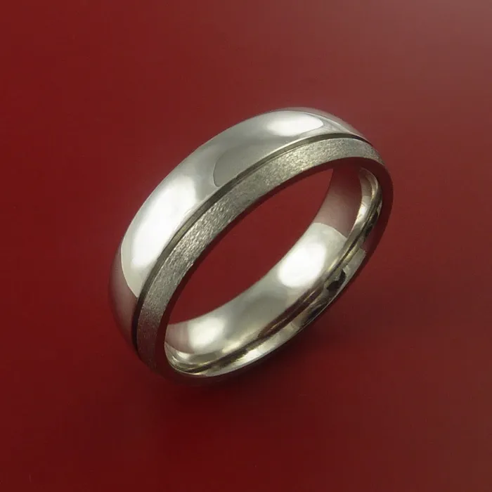 Lashbrook Rings Titanium Ring with Groove Inlay Custom Made Band Lashbrook Rings Titanium Ring with Groove Inlay Custom Made Band