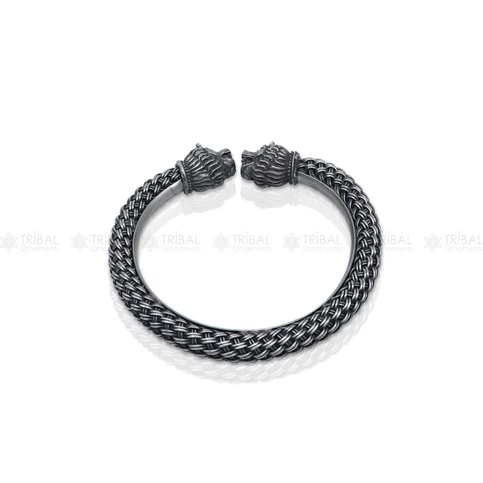 lion face design 925 sterling silver handmade bangle bracelet kada nsk852 TRIBAL ORNAMENTS Bracelets lion face design 925 sterling silver handmade bangle bracelet kada nsk852 TRIBAL ORNAMENTS Bracelets