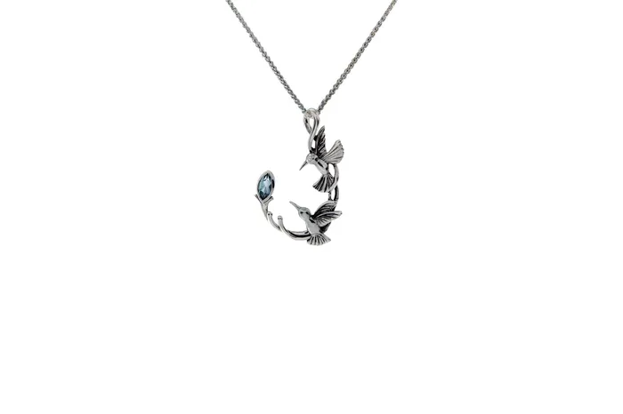 Marquis Double Hummingbird Pendant Keith Jack Necklaces