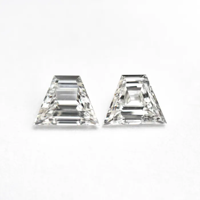 Misfit Diamonds Rings 081cttw 2pc 574x438x209mm 565x433x228mm VS2SI1 FG Trapezoid Step Cut Matching Pair 2552201