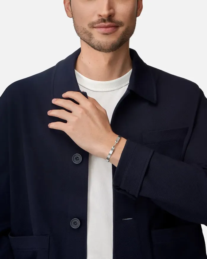 Mood Bracelets Paris From The Sky GM Mood Bangle with Black Diamonds in White Gold