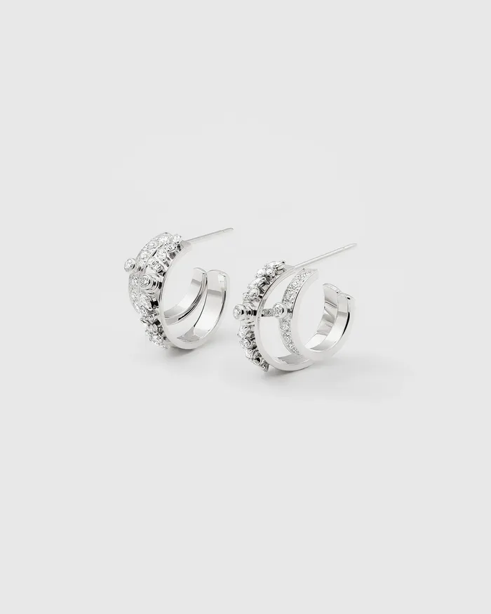 Mood Earrings Under The Stars Mood Hoops in White Gold