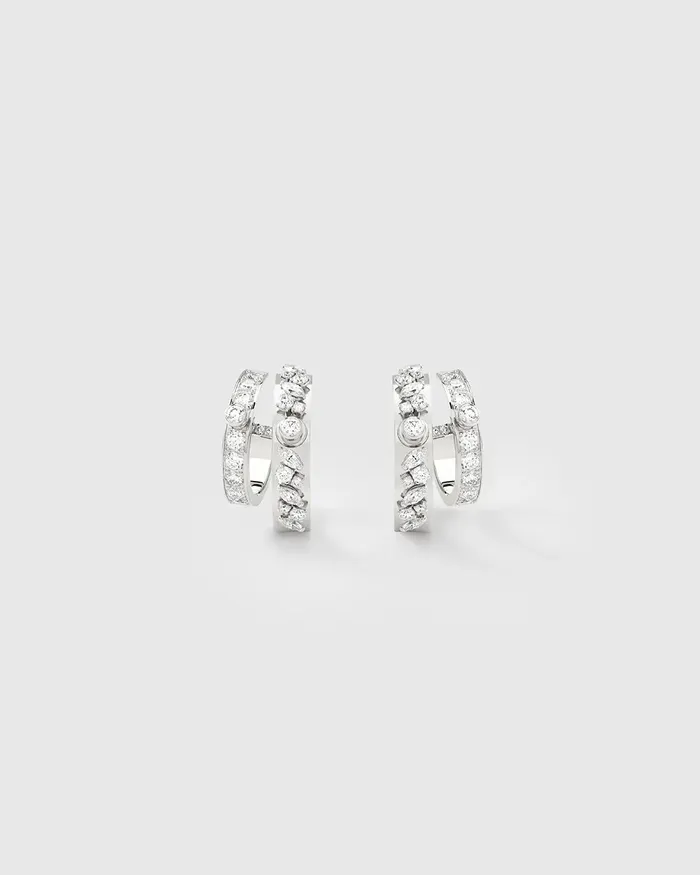Mood Earrings Under The Stars Mood Hoops in White Gold