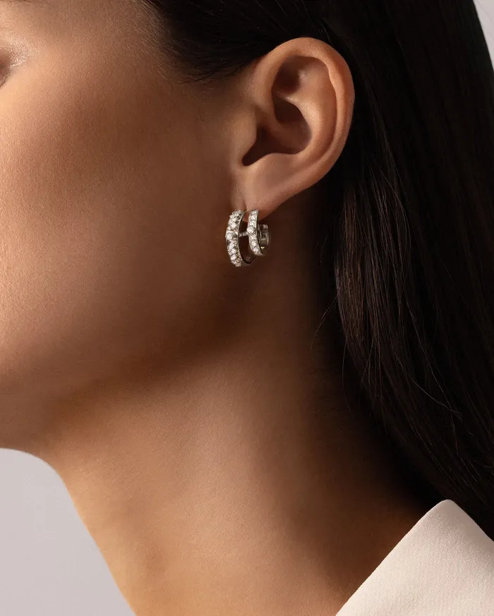 Mood Earrings Under The Stars Mood Hoops in White Gold