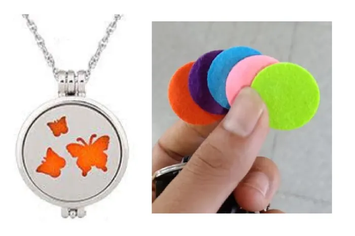 N1189 Silver Triple Butterfly Love Essential Oil Necklace with FREE Earrings PLUS 5 Different Color Pads polly Necklaces N1189 Silver Triple Butterfly Love Essential Oil Necklace with FREE Earrings PLUS 5 Different Color Pads polly Necklaces