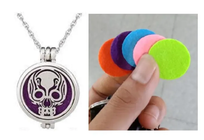N647 Silver Skull Essential Oil Necklace with FREE Earrings PLUS 5 Different Color Pads polly Necklaces N647 Silver Skull Essential Oil Necklace with FREE Earrings PLUS 5 Different Color Pads polly Necklaces