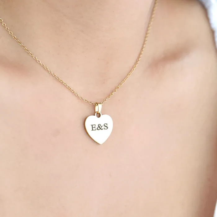 Necklaces 18K GoldFilled Engraved Name Necklace Personalized Heart Initial Necklace Jewelvers Necklaces 18K GoldFilled Engraved Name Necklace Personalized Heart Initial Necklace Jewelvers