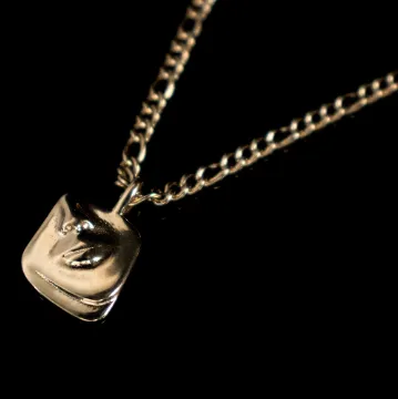 Necklaces 18K GoldFilled Female Face Pendant Necklace Jewelvers