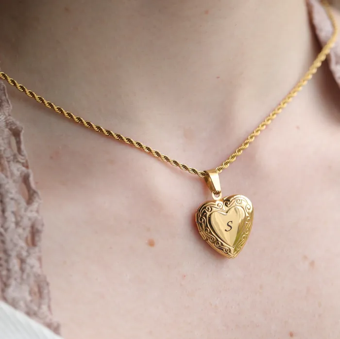 Necklaces 18K GoldFilled Personalized Heart Pendant Necklace Custom Heart Necklace Dainty Love Pendant Jewelvers Necklaces 18K GoldFilled Personalized Heart Pendant Necklace Custom Heart Necklace Dainty Love Pendant Jewelvers